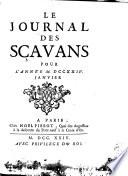 “Le” Journal des scavans ... [Annee 1665-1732]