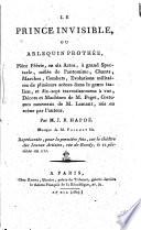 “Le” prince invisible, ou Arlequin prothée