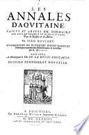 “Les” Annales D'Aquitaine