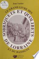 Sobriquets et quolibets de Lorraine et du Bassigny