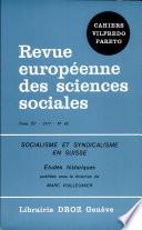 Socialisme et syndicalisme en Suisse