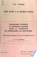 Socialisme utopique et question agraire dans la transition du féodalisme au capitalisme