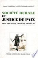 Société rurale et justice de paix