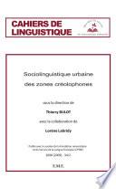 Sociolinguistique de l'urbanité et intervention