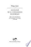 Sociologie de la connaissance économique