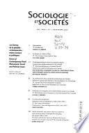 Sociologie et sociétés