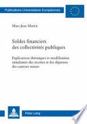 Soldes financiers des collectivités publiques