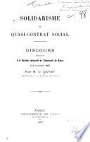Solidarisme et quasi-contrat social