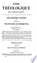 Somme théologique de S. Thomas D'Aquin