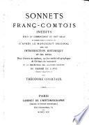 Sonnets franc-comtois inédits écrits au commencement du XVIIe siècle