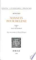 Sonnets pour Hélène