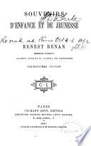 Souvenirs d'enfance et de jeunesse
