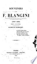 Souvenirs de F. Blangini