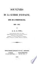 Souvenirs de la guerre d'Espagne, dite de l'indépendance