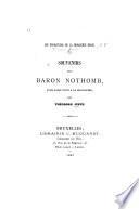 Souvenirs du Baron Nothomb, pour faire suite à la biographie