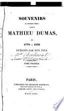Souvenirs du lieutenant général comte Mathieu Dumas, de 1770 à 1836