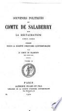 Souvenirs politiques du comte de Salaberry sur la restauration, 1821-1830