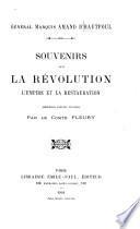 Souvenirs sur la Révolution, l'Empire et la Restauration