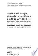 Souveraineté étatique et marchés internationaux à la fin du 20ème siècle