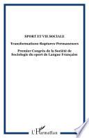 SPORT ET VIE SOCIALE