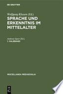 Sprache und Erkenntnis im Mittelalter