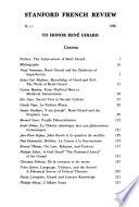 Stanford French Review