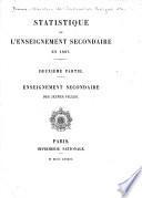 Statistique de l'enseignement secondaire, 1889