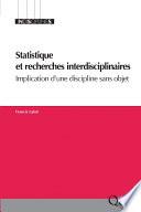 Statistique et recherches interdisciplinaires