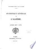 Statistique générale de l'Algérie