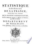 Statistique générale de la France ... , département du Mont-Blanc