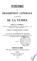 Statistique ou description générale du département de la Vendée