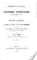 Statistique pénitentiaire pour l'année ...