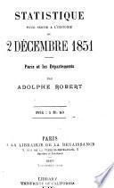 Statistique pour servir à l'histoire du 2 décembre 1851