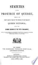 Statut de la province de Quebéc