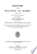 Statut de la Province de Quebéc