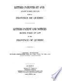 Statutes of the Province of Québec