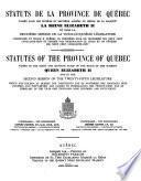 Statutes of the Province of Québec
