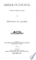 Statutes of the Province of Quebec Passed in the Session Held in the ... Year of the Reign