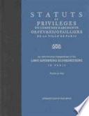 Statuts et privileges du corps des marchands orfevres-joyailliers de la ville Paris