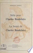 Stèle pour Charles Baudelaire
