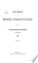 Stockholm studies in modern philology