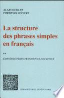 Structure des phrases simples en français (la)