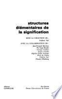 Structures élémentaires de la signification