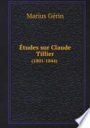 ?tudes sur Claude Tillier (1801-1844)