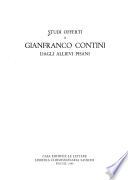 Studi offerti a Gianfranco Contini
