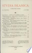 Studia Islamica. 81(1995)