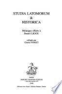 Studia latomorum & historica