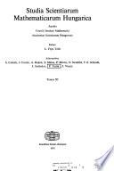 Studia Scientiarum Mathematicarum Hungarica