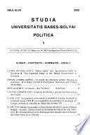 Studia Universitatis Babeș-Bolyai
