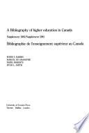 Studies in the History of Higher Education in Canada